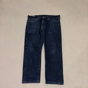 Levis 510 Premium Mens Dark Wash Straight Leg Stretch Denim Jeans Blue 34x30